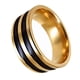 thumbnail image 2 of Anillo de la venda de dedo de la raya de los hombres punkyes de la joyería de la manera anillo del acero inoxidable 19m m, 2 of 3