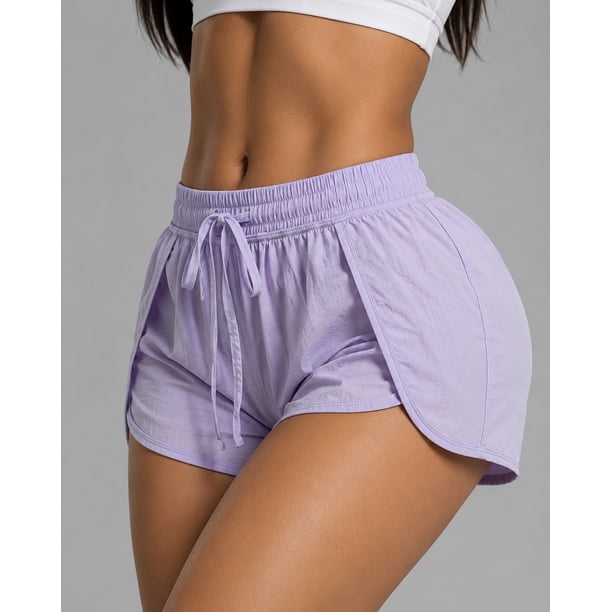 Short Deportivo Para Mujer Doble Capa Con Bolsillo Running