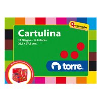 Cartulina De Colores 18 Pliegos 14 Colores 1 Un Torre