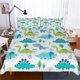 thumbnail image 1 of Dinosaur Cartoon Animals Print Quilt Duvet Cover Set Soft Super Bedclothes3-Piece Bedding Set, 1 of 5