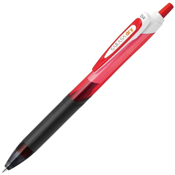 Bolígrafo de Gel Zebra Sarasa Dry 0.4mm Rojo 10 unidades