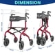 thumbnail image 4 of Ruedas todo terreno plegables Rollator Walker PLANET WALK de 10 y 8 pulgadas, 4 of 7