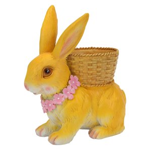 Magideal - Conejo Pequeña Contenedor Paisaje Planta Animal Cactus Planta Titular Cactus Bonsai Para Oficina Interior Jardín , Amarillo