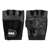 Guantes Fitness Cuero Spandex Drb Negro Pesas Y Gimnasio
