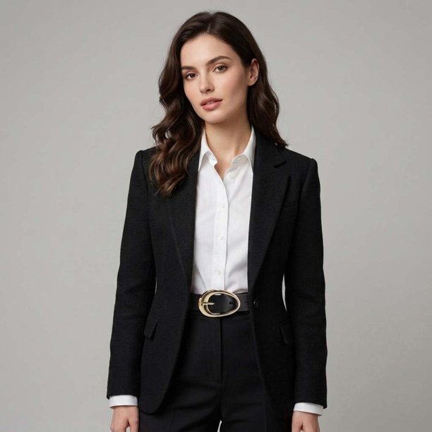 Cinturón Mujer Hebilla Oval Chic Elegante dorado Talla Única