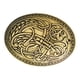 thumbnail image 3 of Nórdico Medieval Vikingo Escudo Símbolo Broche óvalo Mantón Suéter Pin Oro, 3 of 5
