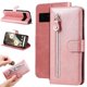 thumbnail image 1 of Funda tipo cartera para Google Pixel 7 Pro con bolsillo con cremallera y ranuras para tarjetas – Función de soporte Rosa, 1 of 6