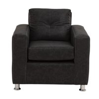 Muebles América - Sofá George 1 Cuerpo Cuero Auris Negro