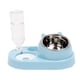 thumbnail image 1 of Comedero Para Perros Tazones Dobles Acero Inoxidable Cachorro Mascota Gato Tazones Comida Agua Azul, 1 of 5