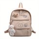 thumbnail image 1 of Kawaii Corduroy Backpack With Cute Bear Pendant, Preppy Style Laptop School Bag, Cute Cartoon Travel Bookbag, 1 of 5