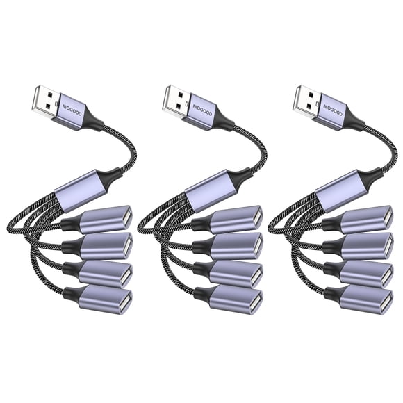 Cable divisor USB MOGOOD 4 en 1, adaptador USB a 4 USB