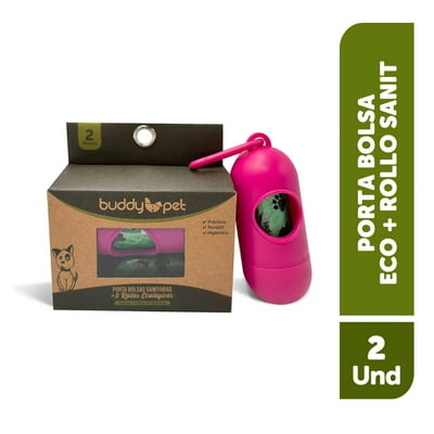 Porta Bolsa + 2 Bolsas Ecológicas 1 Un Buddy Pet