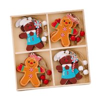 Bothyi - 12 Piezas De Adornos Navideños De Hombre De Jengibre Para Decoración Del Hogar, Estilo Árbol De Navidad C