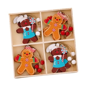 Bothyi - 12 Piezas De Adornos Navideños De Hombre De Jengibre Para Decoración Del Hogar, Estilo Árbol De Navidad C