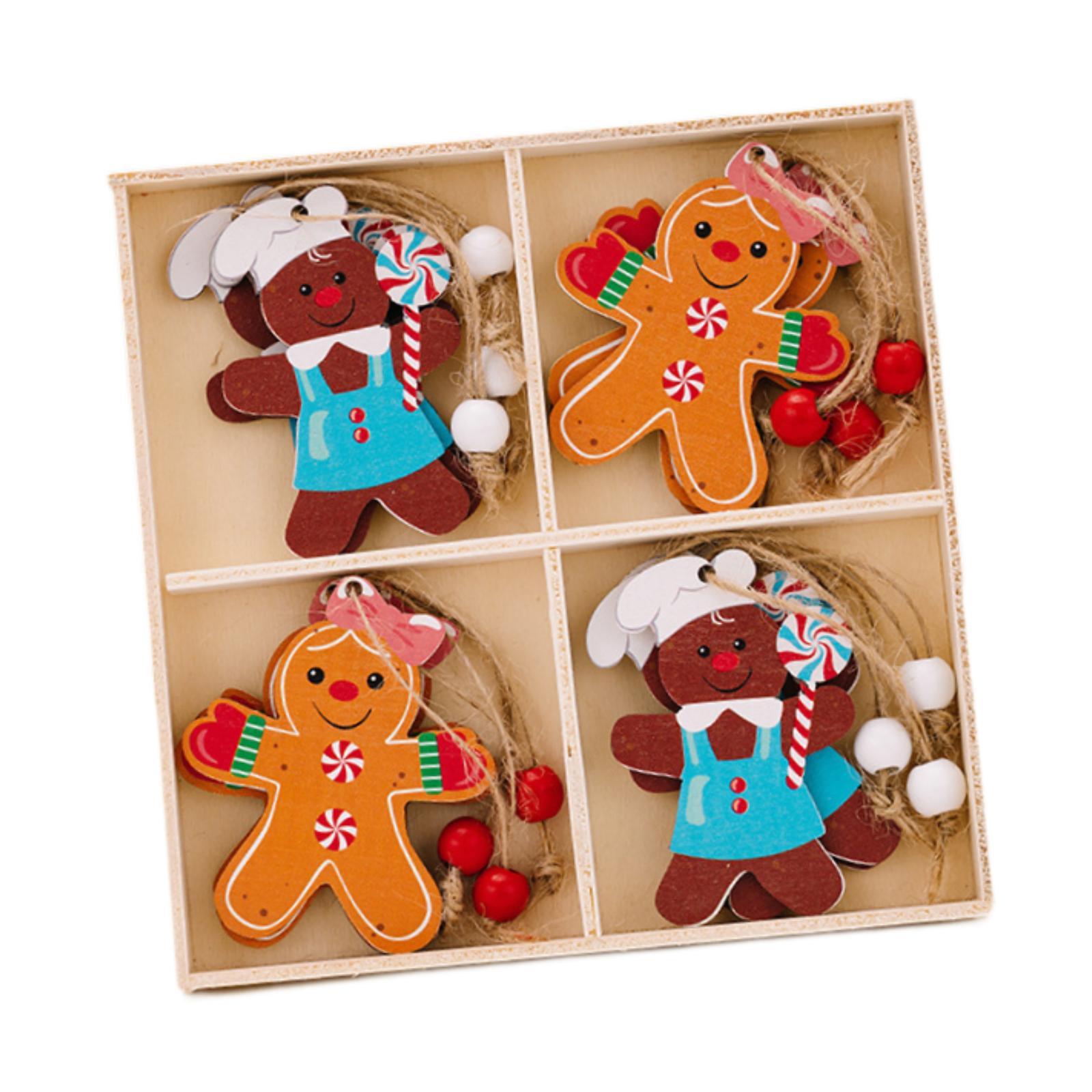 Bothyi - 12 Piezas De Adornos Navideños De Hombre De Jengibre Para Decoración Del Hogar, Estilo Árbol De Navidad C