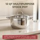 thumbnail image 2 of SUNHOUSE Olla de acero inoxidable de 12 cuartos con tapa, 2 of 3