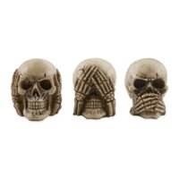Set De Figuras De Resina Zingz & Thingz Skeleton & Skulls, 3 Piezas