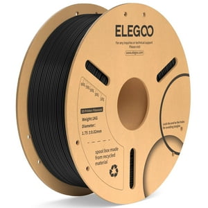 Filamento Para Impresora 3D Elegoo Pla Plus, 1,75 Mm, Negro, 1 Kg