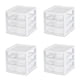 thumbnail image 1 of Organizador de almacenamiento Sterilite con 3 cajones, paquete de 4, color blanco, 1 of 9