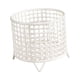 thumbnail image 5 of Cesta Redonda De Alambre De Metal, Cesta De Almacenamiento De Malla Resistente Para El Hogar, Lavandería, Inodoro, Color Blanco, 5 of 5