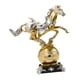 thumbnail image 2 of Estatua De Resina, Estatuilla De Caballo Galopante, Tienda De Fiesta, Mesita De Noche, Escultura De Animal Dorada, 2 of 5