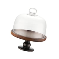 Magideal - Bandeja De Madera Para Pastel, Soporte Para Postre Con Cubierta, Decoración De Vajilla, Almacenamiento De Alimentos, Plato De Servicio De Postre Para 98X95X23Cm