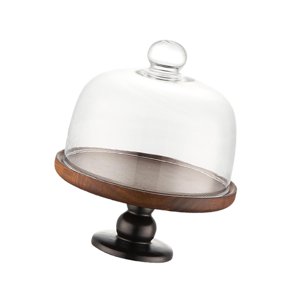 Magideal - Bandeja De Madera Para Pastel, Soporte Para Postre Con Cubierta, Decoración De Vajilla, Almacenamiento De Alimentos, Plato De Servicio De Postre Para 98X95X23Cm