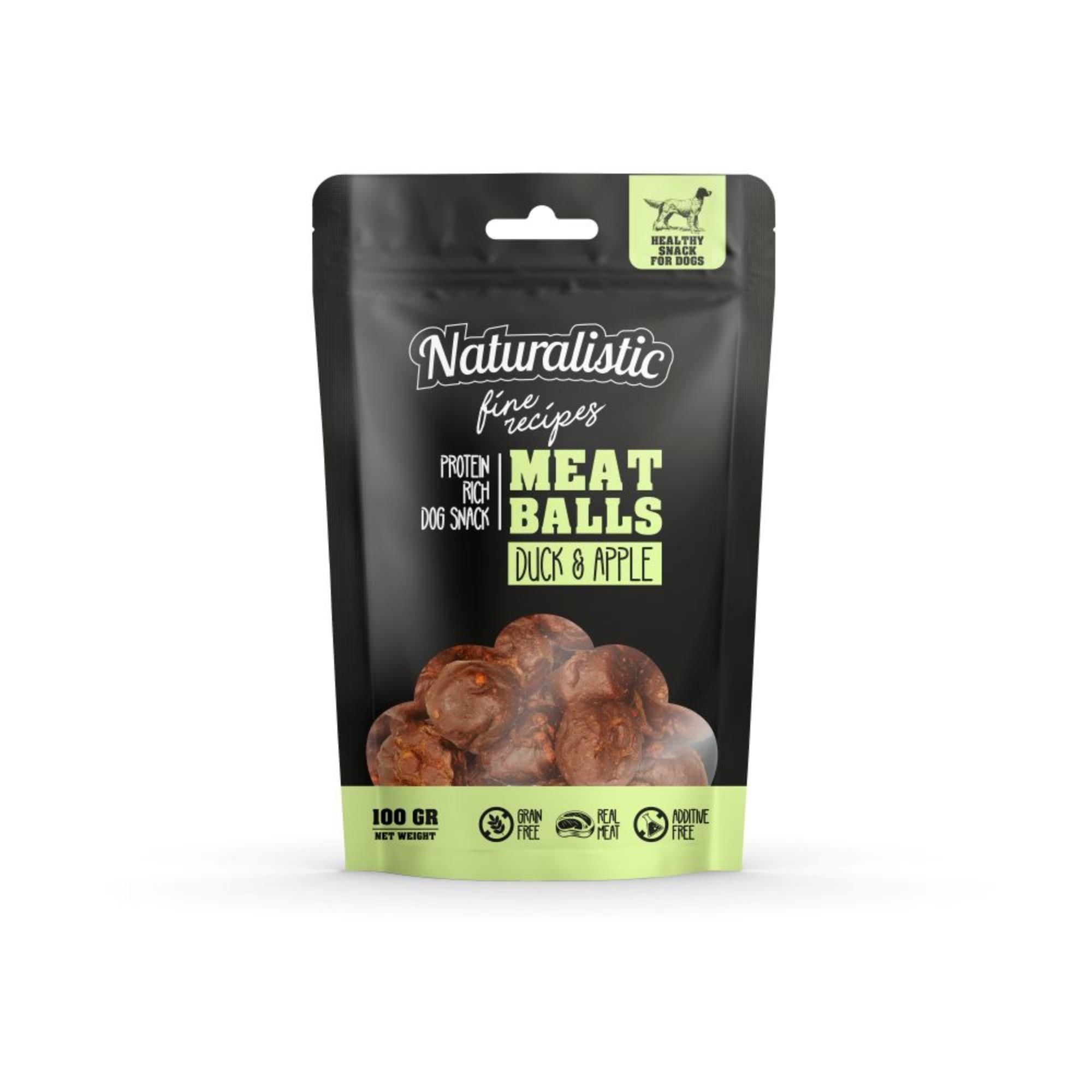 Naturalistic - Snack Perro Meat Balls Duck & Apple Bolsa