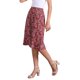 thumbnail image 4 of INSPIRE CHIC Falda Midi Floral de Cintura Alta con Línea A Flowy de Longitud a la Rodilla para Mujer, Regreso a Clases, Rojo Oscuro XL, 4 of 6
