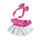 thumbnail image 1 of Vestido De Mu?eca, Accesorios De Fotografía De Moda, Cómodo, Suave, Bricolaje, Ropa De Mu?eca De Peluche De 20 Cm, Rosa, Rojo Y Blanco, 1 of 5