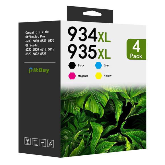Cartuchos de tinta PikBey 934XL/935XL - Pack de 4 (Negro/CMY)