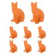 thumbnail image 1 of Uxcell 8 piezas de ganchos decorativos de pared con forma de gato, gancho de toalla de metal autoadhesivo de alta resistencia para baño, cocina, hogar y oficina para colgar llaves, abrigos, naranja, 1 of 7