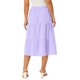 thumbnail image 3 of INSPIRE CHIC Falda de Cuadros para Mujer Regreso a Clases Verano Casual Cintura con Cordón Falda Midi de Línea A con Volantes Cuadros Lila S, 3 of 6