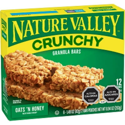 Barra De Granola Avena Miel Caja 252 G Nature Valley