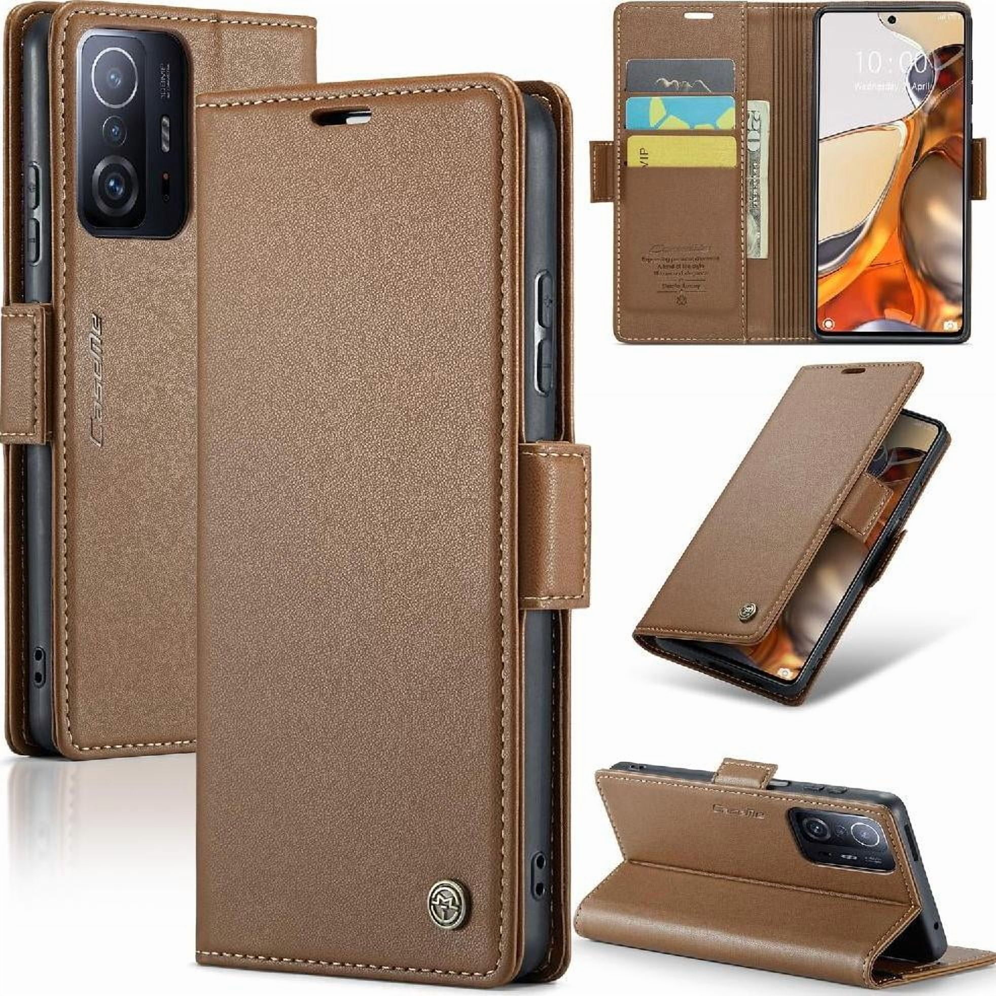 Caseme Tipo Cartera Xiaomi 11t/11t Pro Con Cierre Magnético, Rfid, Tarjetero, Soporte, Carga Inalámbrica