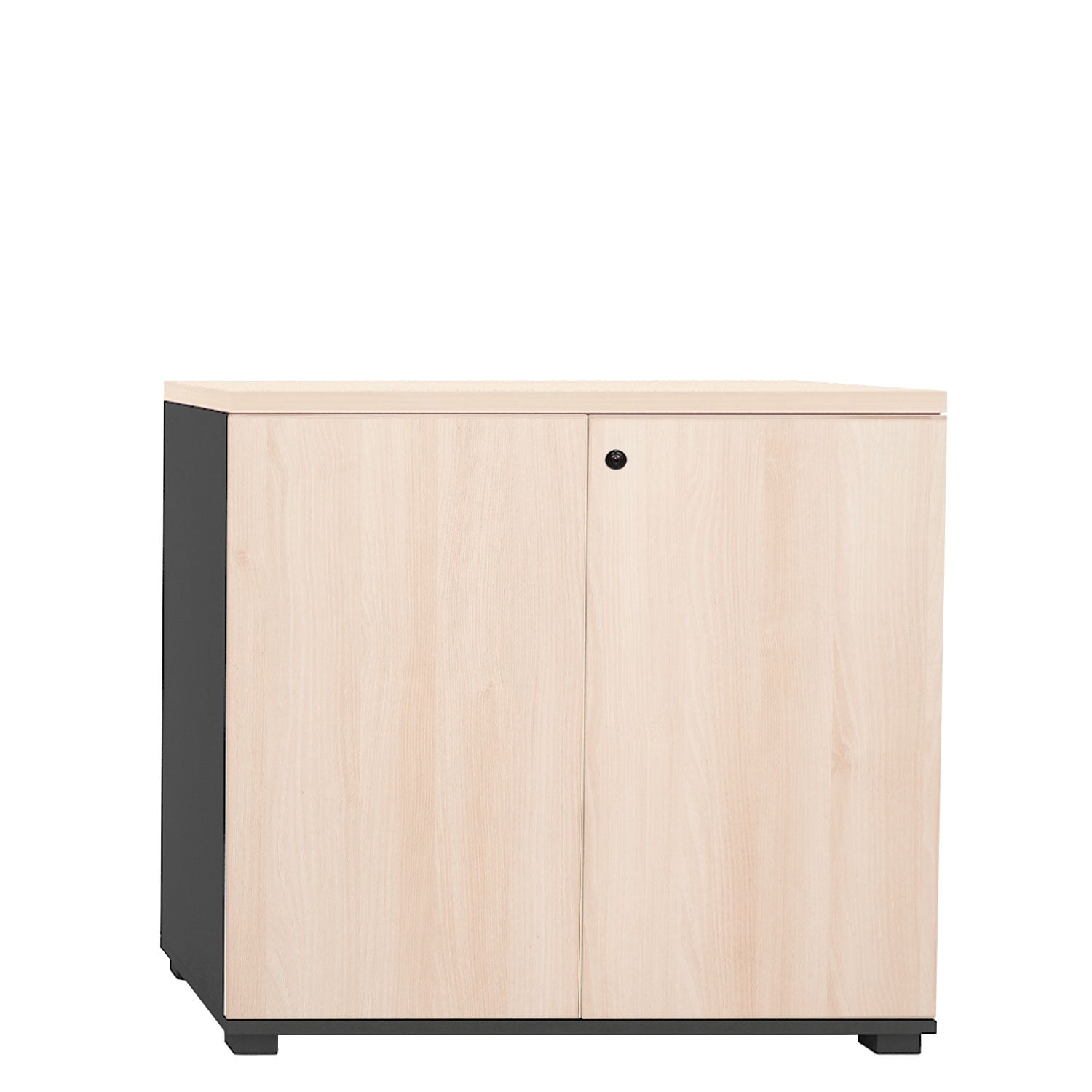Form Office - Gabinete Bajo Con Puertas 80x40x75 Wengue/gris