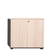 Form Office - Gabinete Bajo Con Puertas 80X40X75 Wengue/Gris