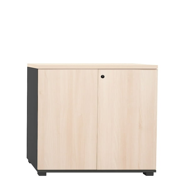 Gabinete Bajo Con Puertas 80x40x75 Wengue/Gris