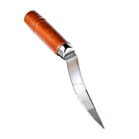 Magideal - Abridor De Cocos Portátil Con Mango De Madera Y Acero Inoxidable Para Quitar La Pulpa Del Coco. Removedor De Carne De Coco