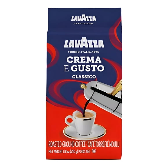 Café Lavazza Crema e Gusto, café expreso molido y tostado oscuro, 250 ml