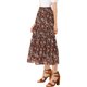 thumbnail image 4 of INSPIRE CHIC Falda Floral de Mujer con Volantes en Capas de Chifón A-Line Maxi Falda Negro Rojo 3XL, 4 of 8