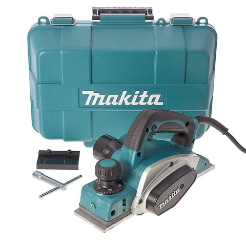 Cepilladora Makita Kp0800K 3-1/4 Con Estuche Para Herramientas De 6,5 A, Color Azul