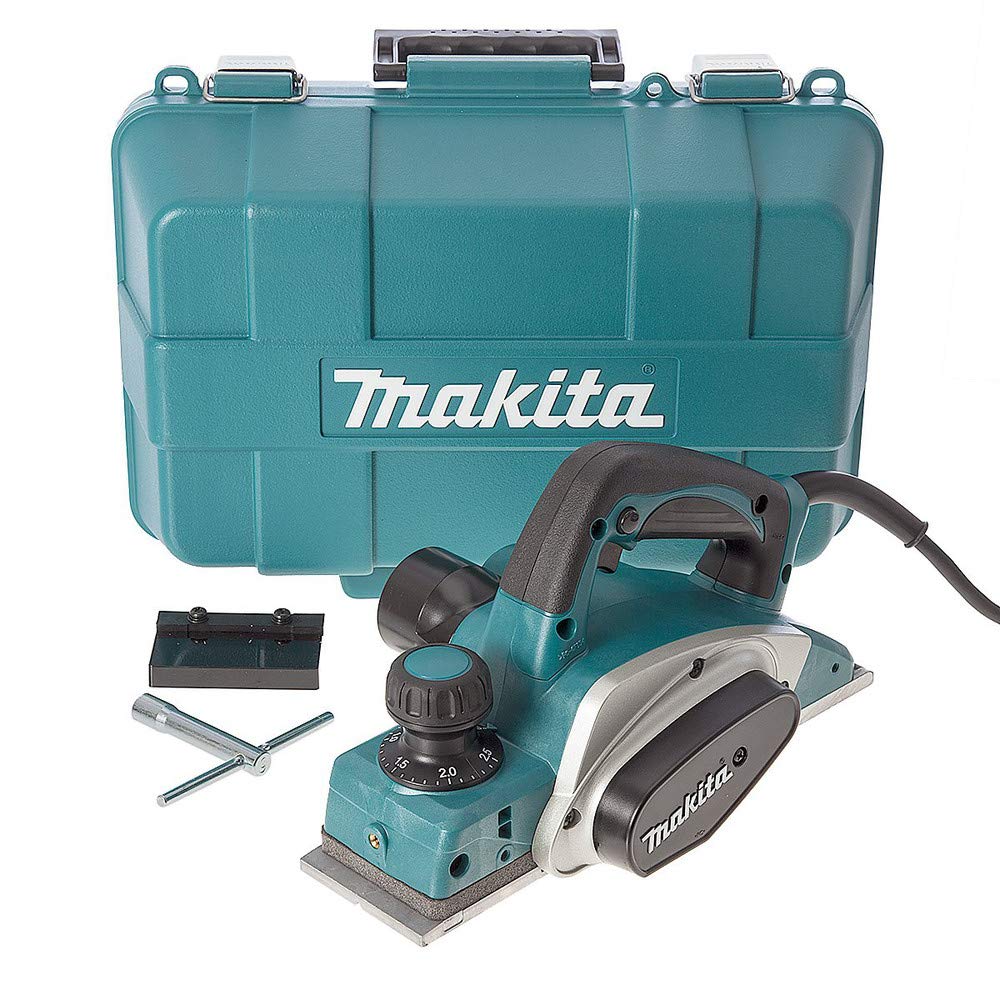 Cepilladora Makita Kp0800K 3-1/4 Con Estuche Para Herramientas De 6,5 A, Color Azul