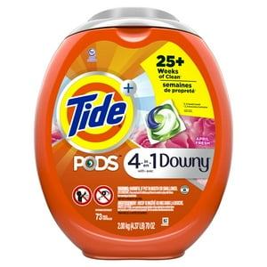 Detergente Para Ropa Tide Pods 4 En 1 Con Downy 73 Unidades