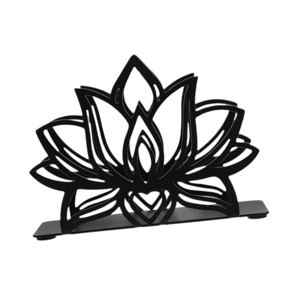 Servilletero Lotus, Organizador Vintage De Metal Para Cocina De Restaurante De Estilo Rústico.