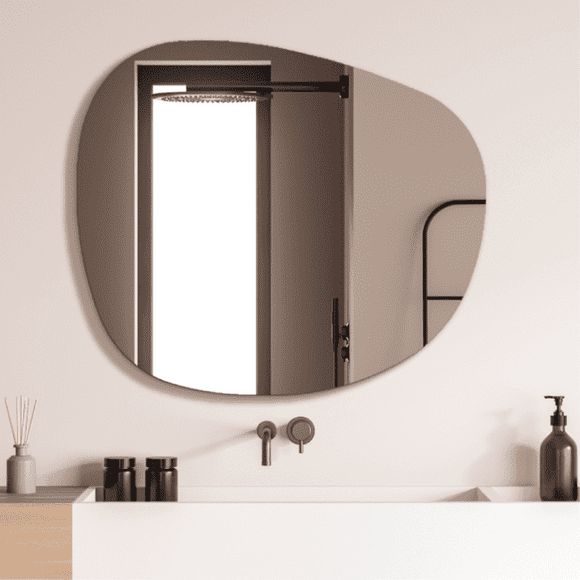 Espejo Belga orgánico con bastidor 81x94 cm - Cecita