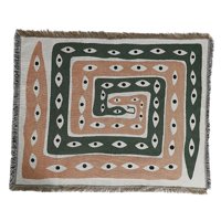 Bothyi - Alfombra De Área De Manta De Punto Bohemio De Algodón Con Borla Para Viajes En Coche De Yoga