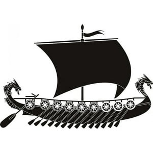 Rienda Libre Graphics - Decomural Viking Ship Battleship Ws-17943