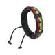 thumbnail image 3 of pulsera de cuero wristband jamaica reggae estilo hiphop hojas, 3 of 3