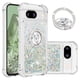 thumbnail image 1 of Funda Para Google Pixel 8a Con Brillo Líquido, Protección Completa Y Soporte De Anillo Giratorio, 1 of 4